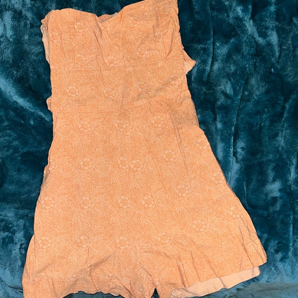 Cute strapless dress light orange color size small